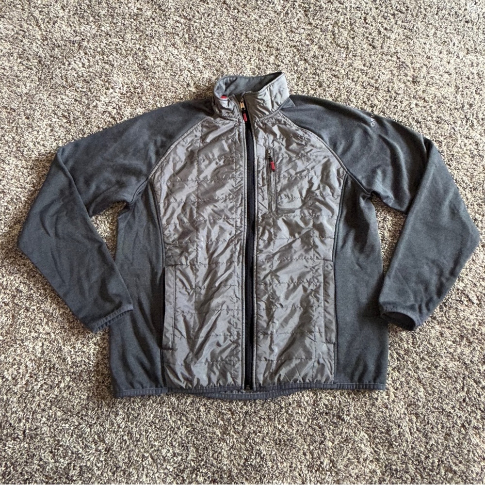 Orvis Mixed Media Quilted Lightweight Puffer Jacket Gray Men’s Size Large